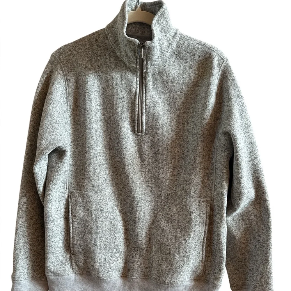 J. Crew New York The Sporting Life Men's ‎ Medium Heather Gray Zip-Up Sweater